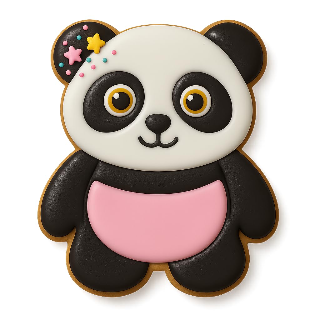 Panda Cookie Cutter & Stamp 4x3.14" for Baking Fondant Clay Embosser Gifts
