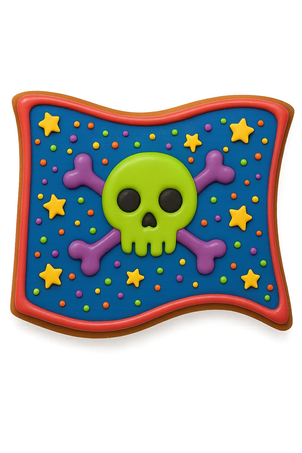 Pirate Flag Cookie Cutter - 4x3.38 Inches, Perfect for Nautical and Pirate-Themed Baking