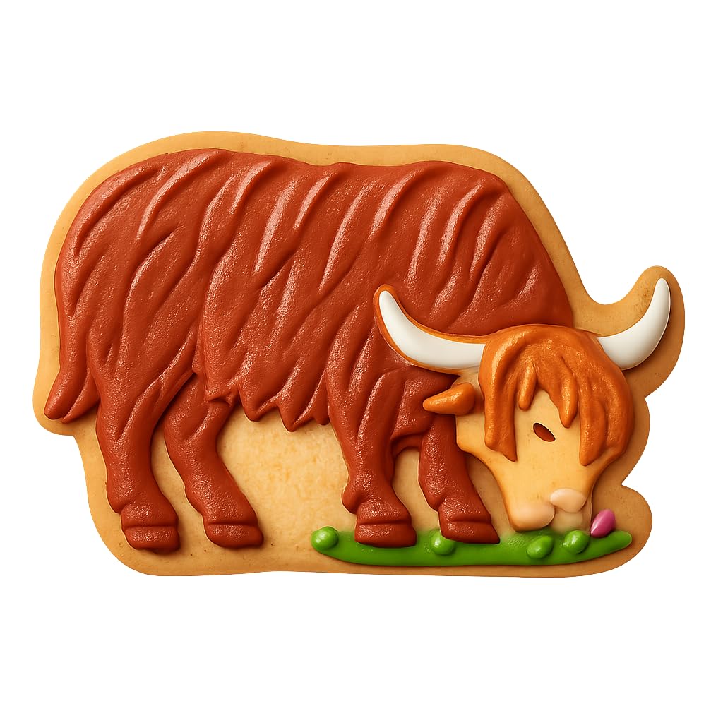 Heather Grazing Coos Cookie Cutter - 4x2.8" Premium Kitchen Baking