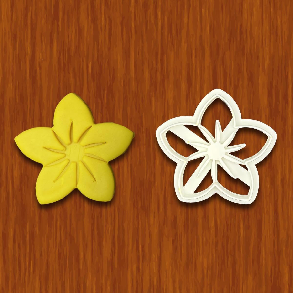 Frangipani Plumeria Flower Cookie Cutter 3.75x3.5" for Baking Fondant Clay