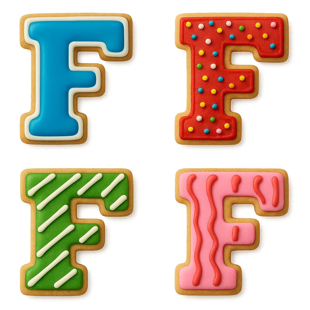 4" Varsity Letter F Cookie Cutter