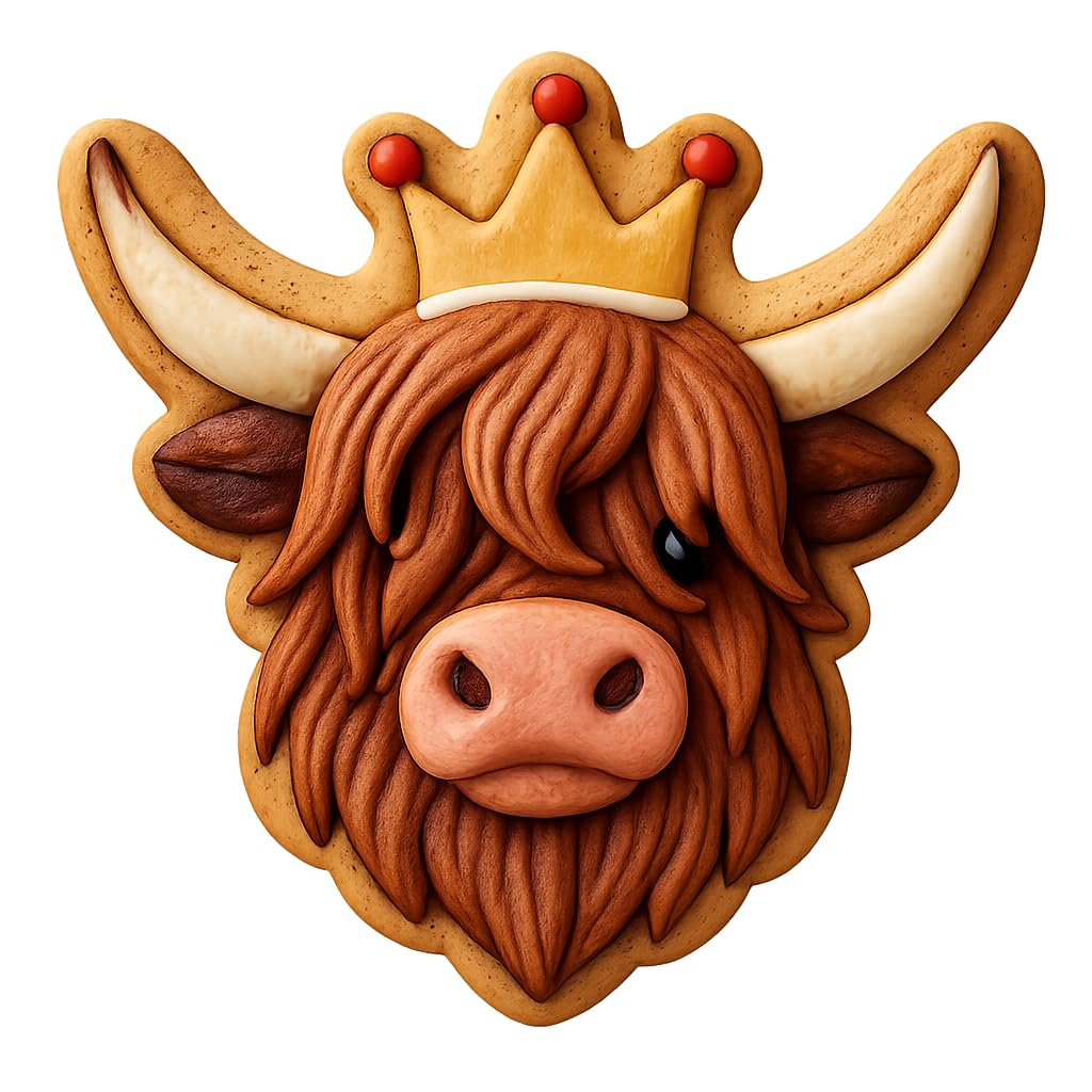 Majestic Highland Cow Cookie Cutter - 4x3.5" Creative Kitchen Fun
