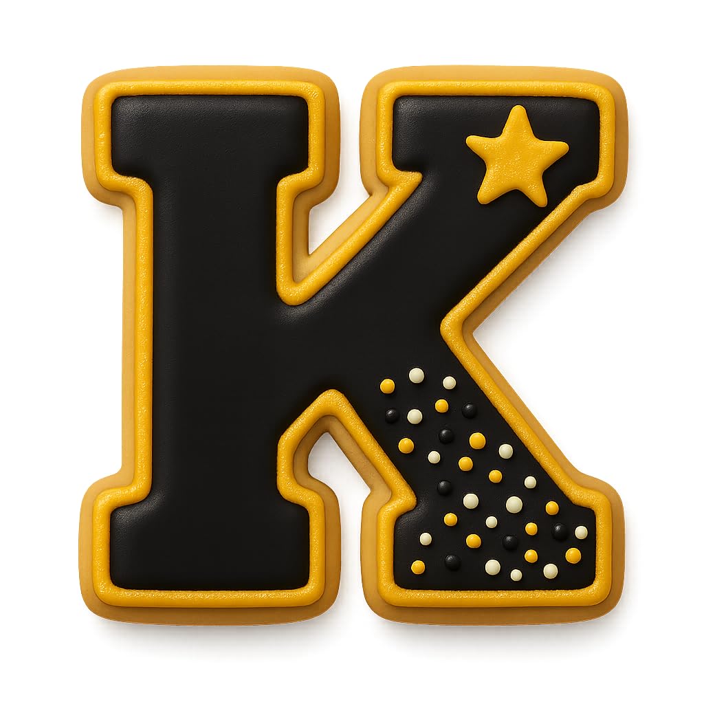 3" Varsity Letter K Cookie Cutter