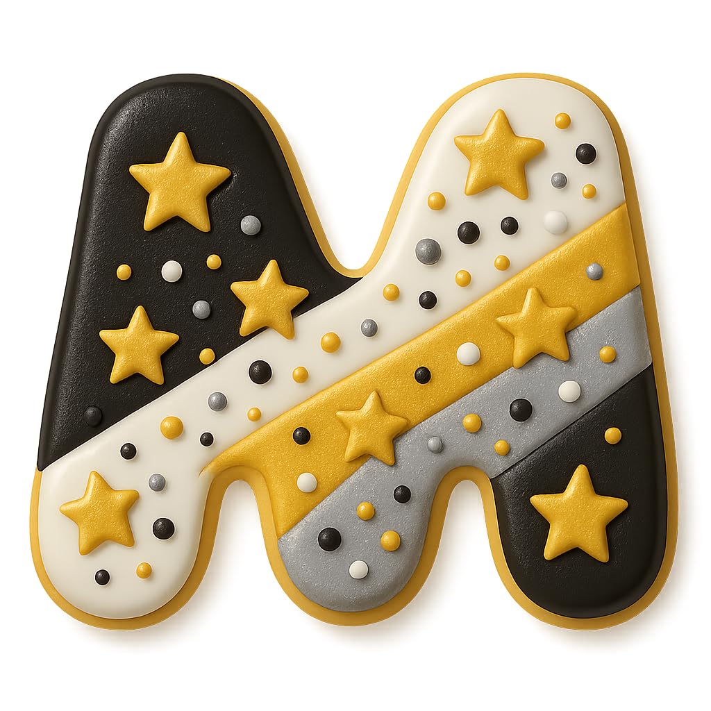 Red Letter M Cookie Cutter 3.5x3" for Baking Fondant Clay Gifts Kitchen