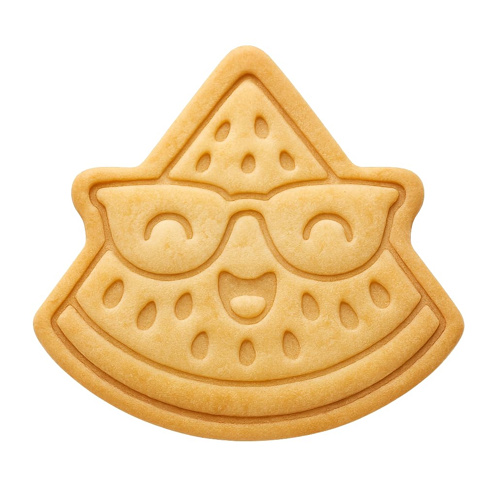 Kawaii Watermelon Face Cookie Cutter 4x3.63" Fun Kids Party Baking Design