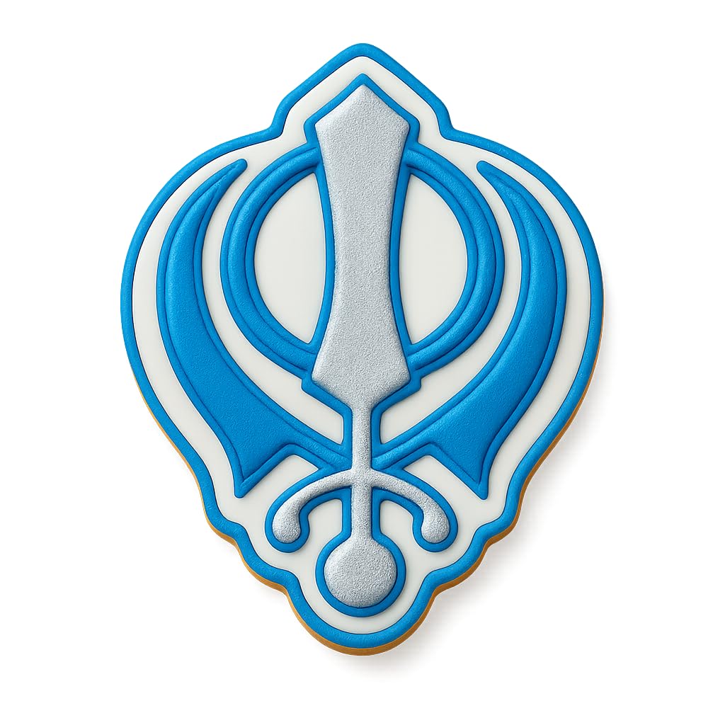 Khanda Emblem Cookie Cutter - 4x3" Creative Home Baking Design