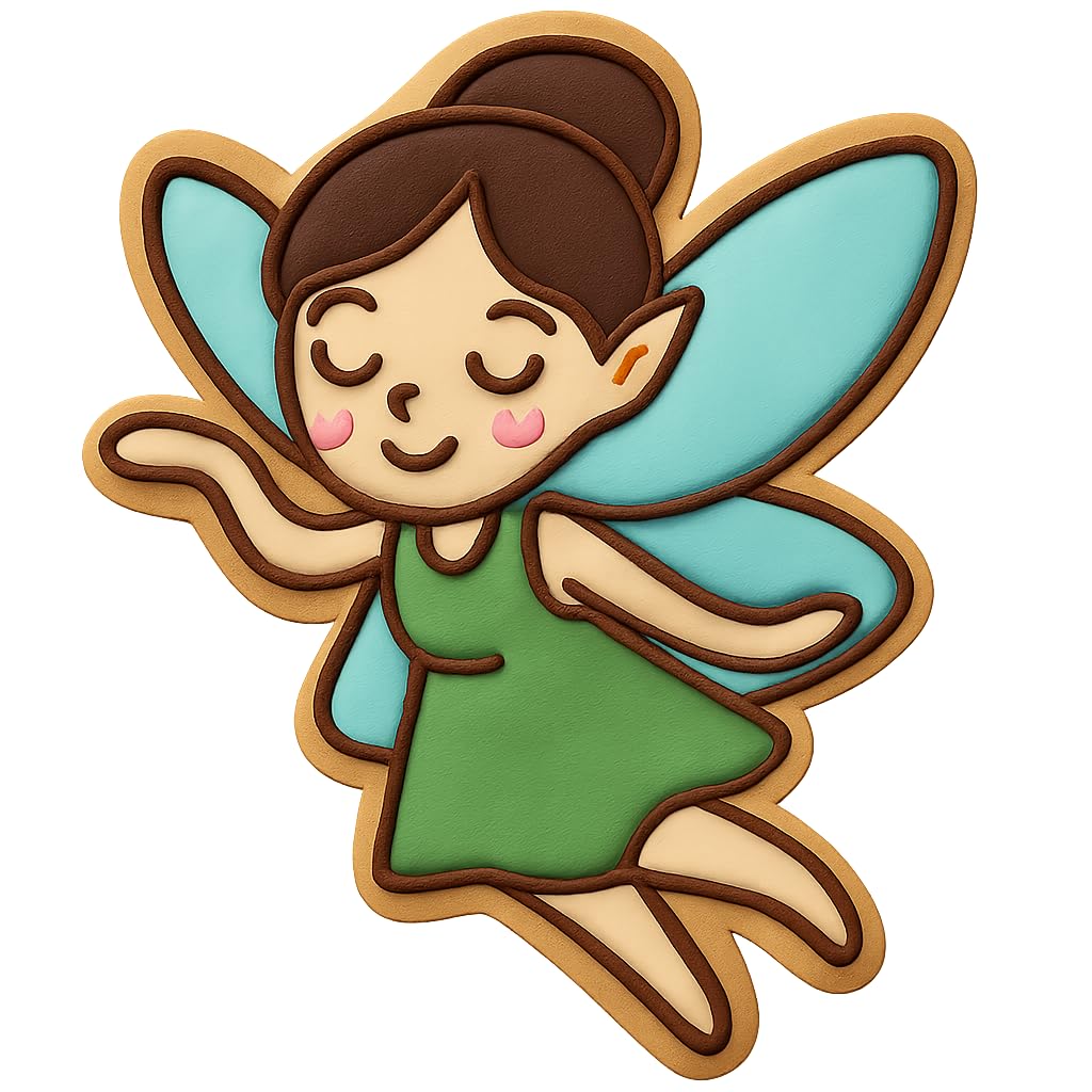 Whimsical Fairy Cookie Cutter - 4x3.1" Creative Kitchen Design Set