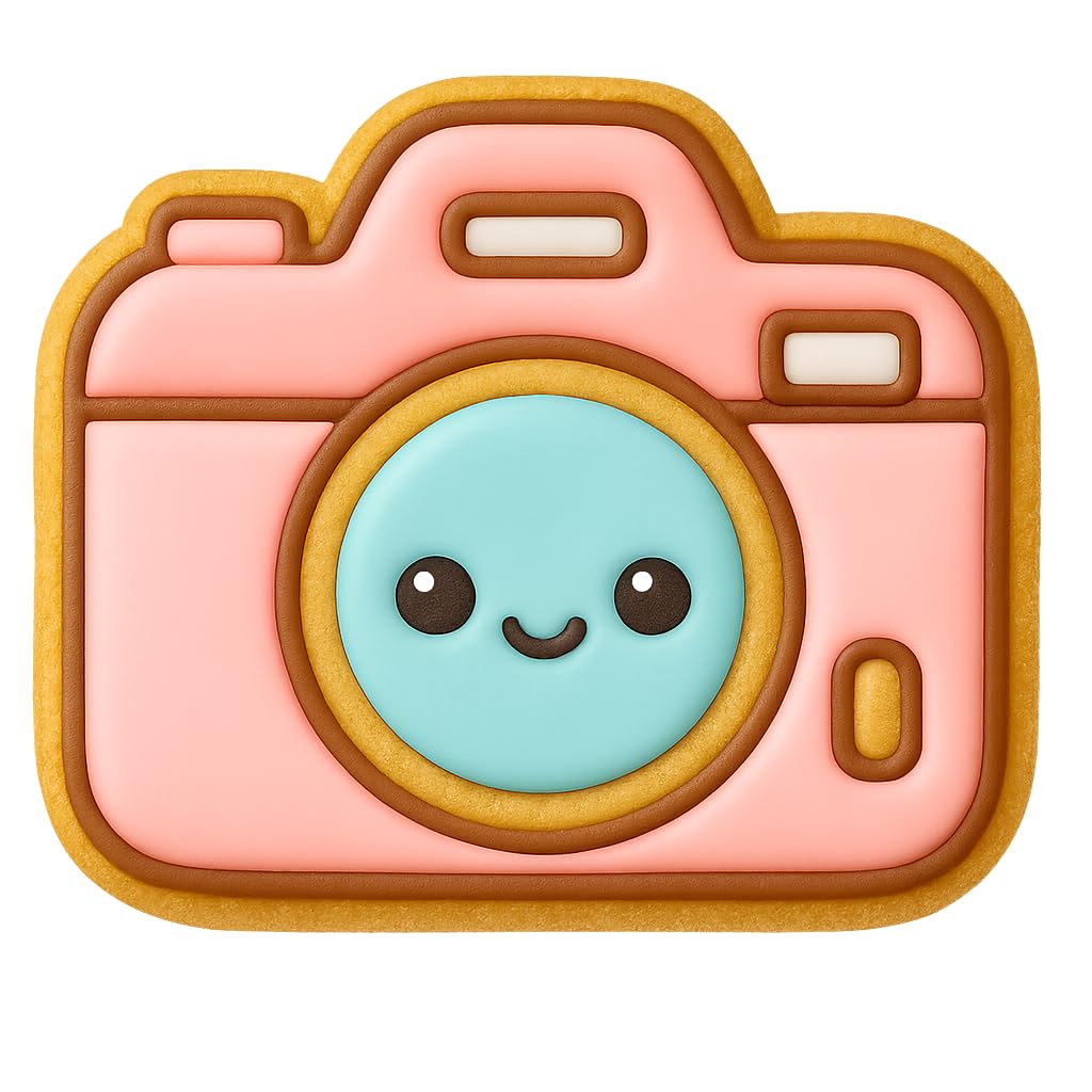Kawaii Camera Cookie Cutter - 4x3.4" Fun Kitchen Baking Design