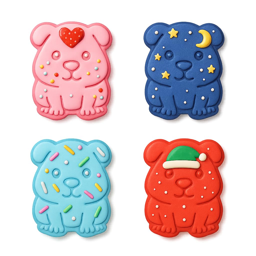Mighty Gadget Guinea Pig Cookie Cutter & Stamp - 4x3.5" Adorable Pet Design for Animal Lovers (Random Color)