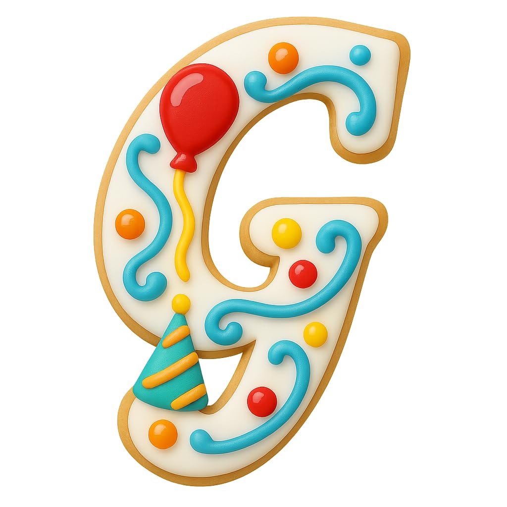 Fancy Cursive Letter Cookie Cutter - 4" Tall Alphabet Baking Mold (Random Color)