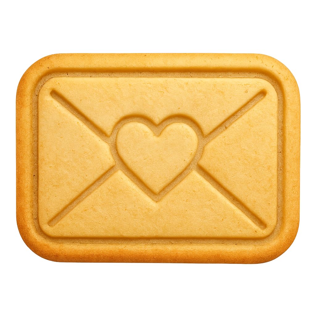 Romantic Love Letter Heart Cookie Cutter - 4x2.88" Premium Kitchen Tool