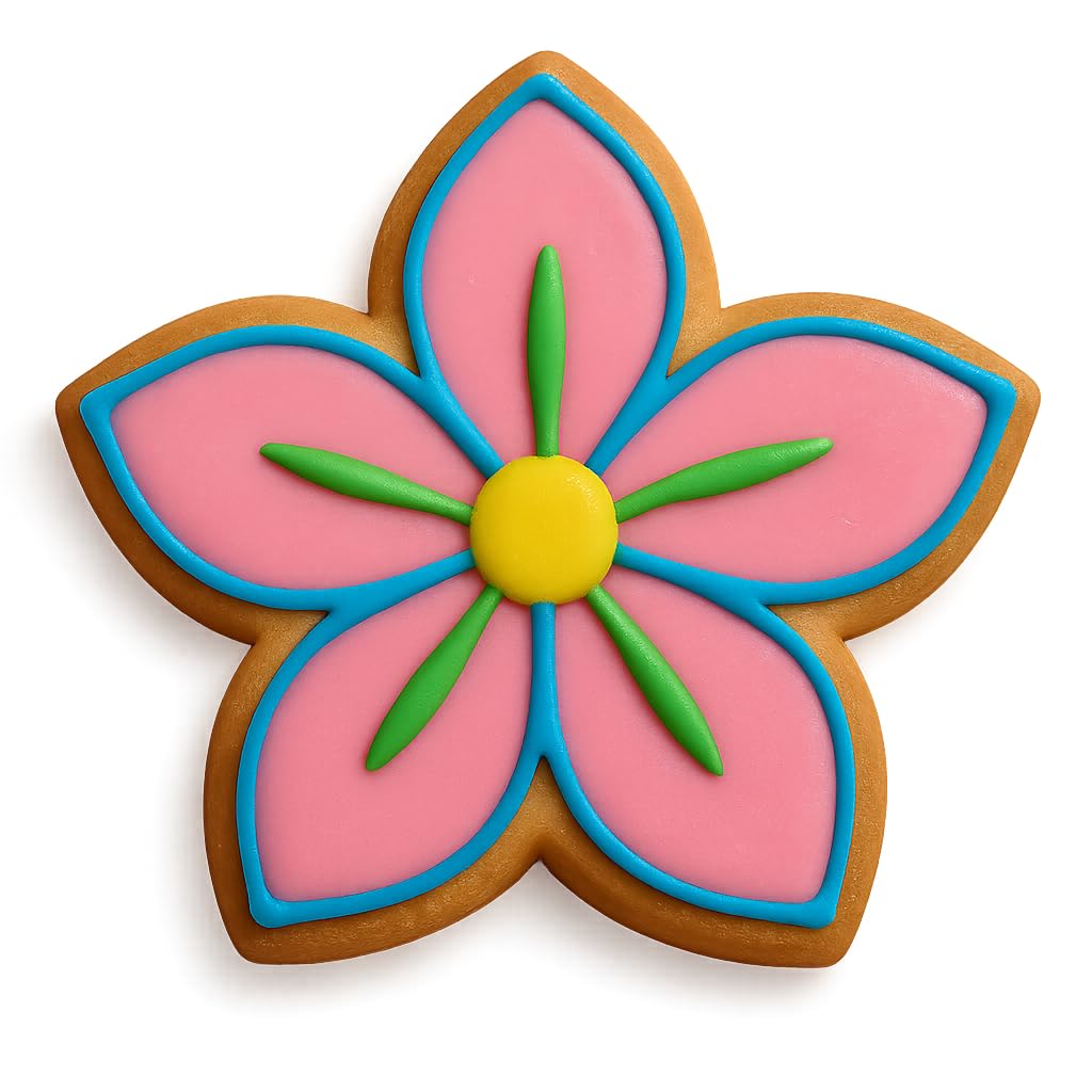 Frangipani Plumeria Flower Cookie Cutter 3.75x3.5" for Baking Fondant Clay