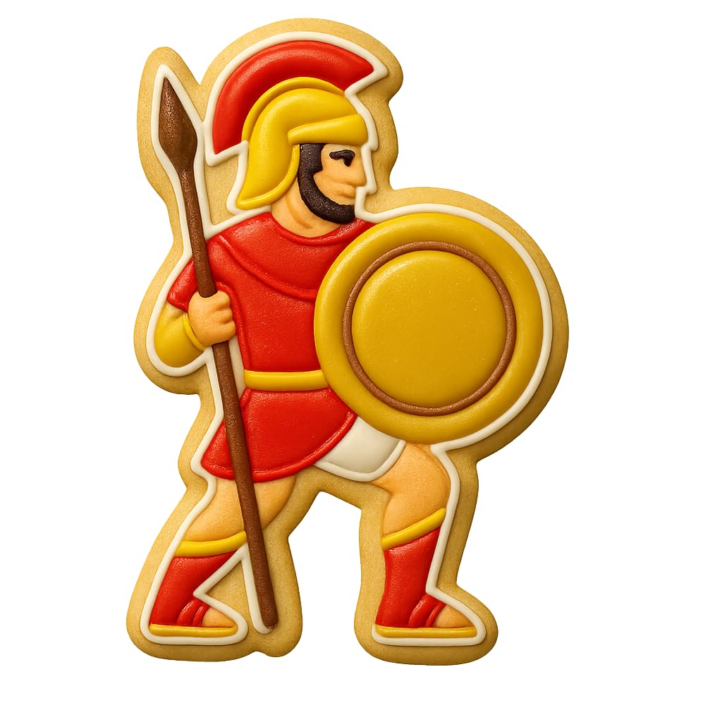 Achilles Warrior Cookie Cutter - 4x2.7" Premium Kitchen Baking Design