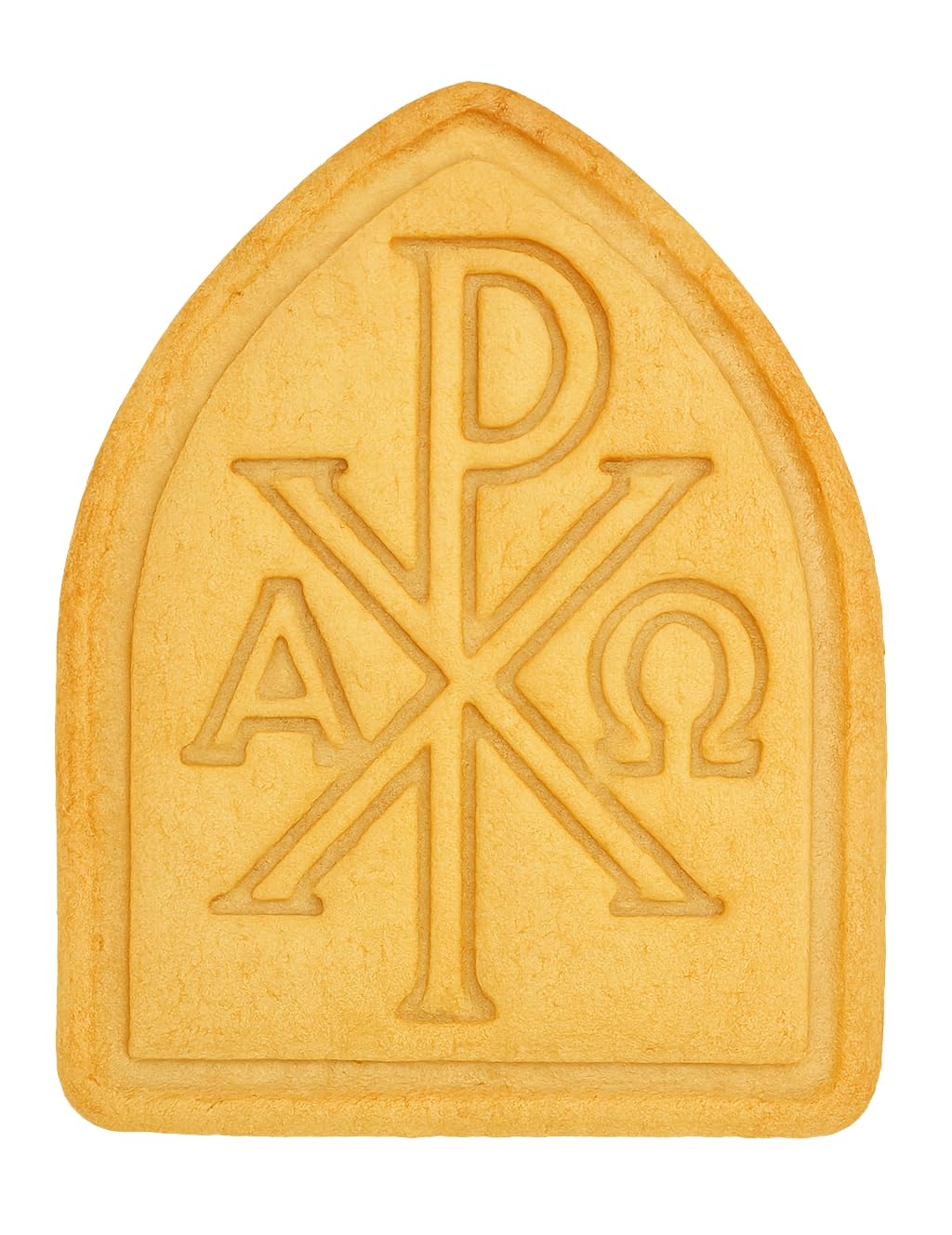 Chi-Rho Alpha Omega Cookie Cutter Style 2 - 4x3" Religious Baking Design