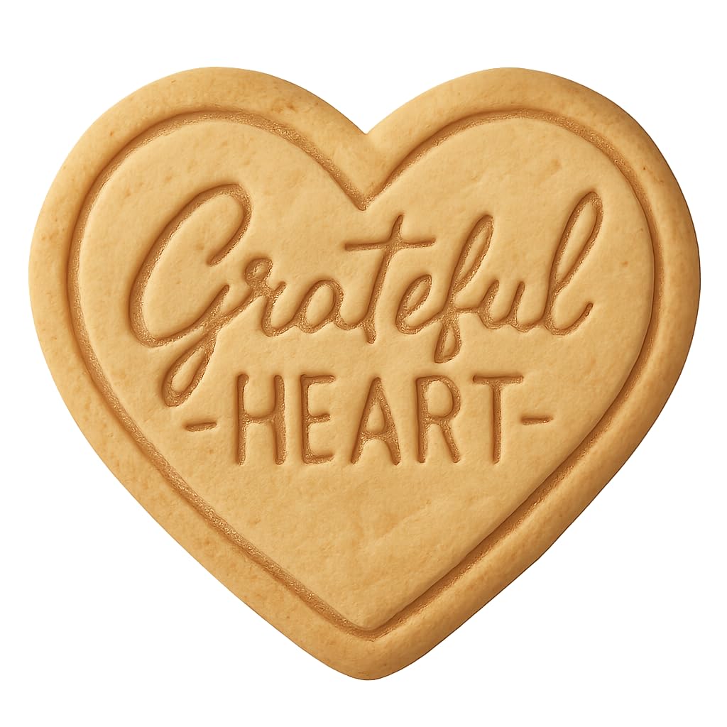 Grateful Heart Cookie Cutter - 4x3.8" Premium Kitchen Baking Tool