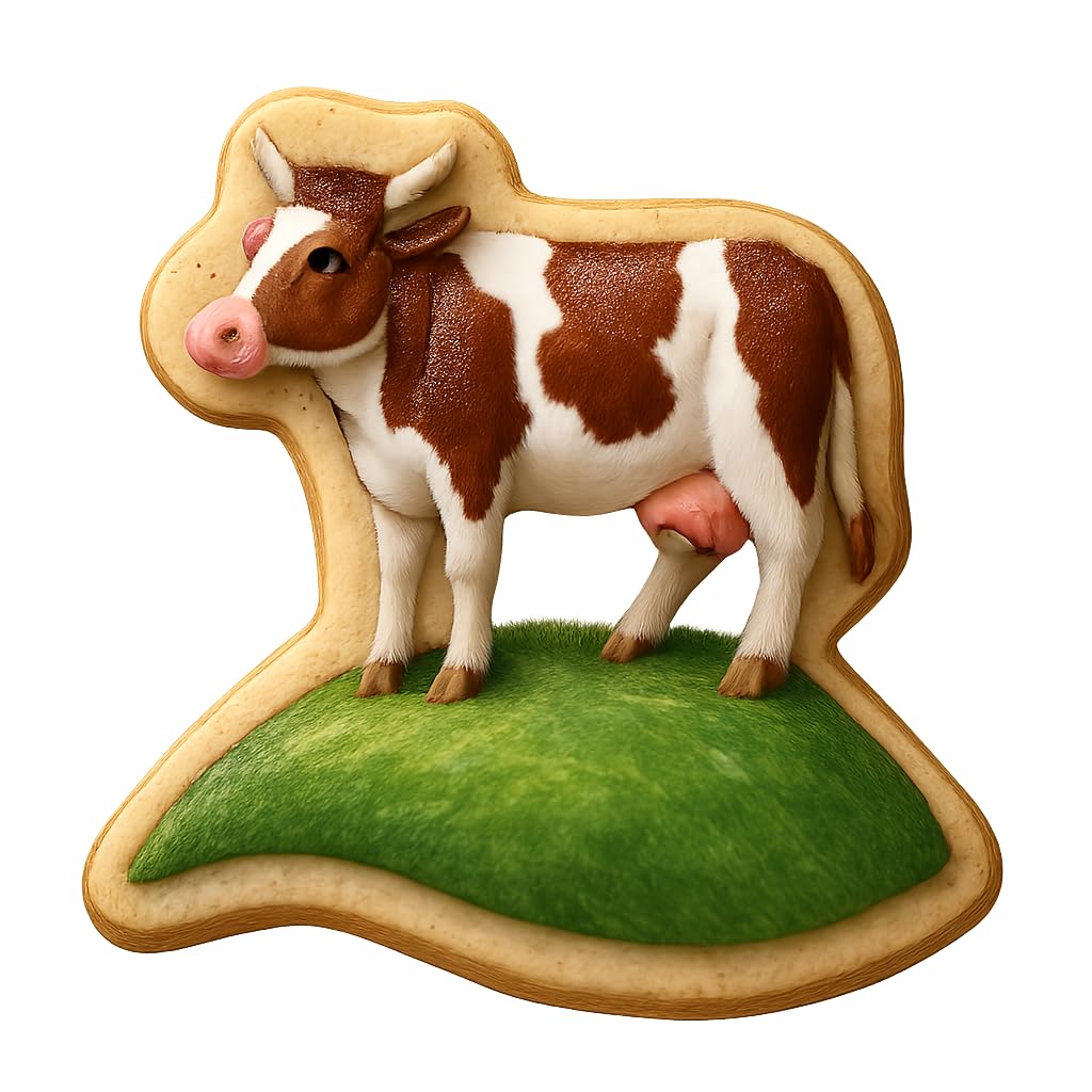 Hilltop Cow Cookie Cutter - 4x3" Creative Kitchen Premium Set