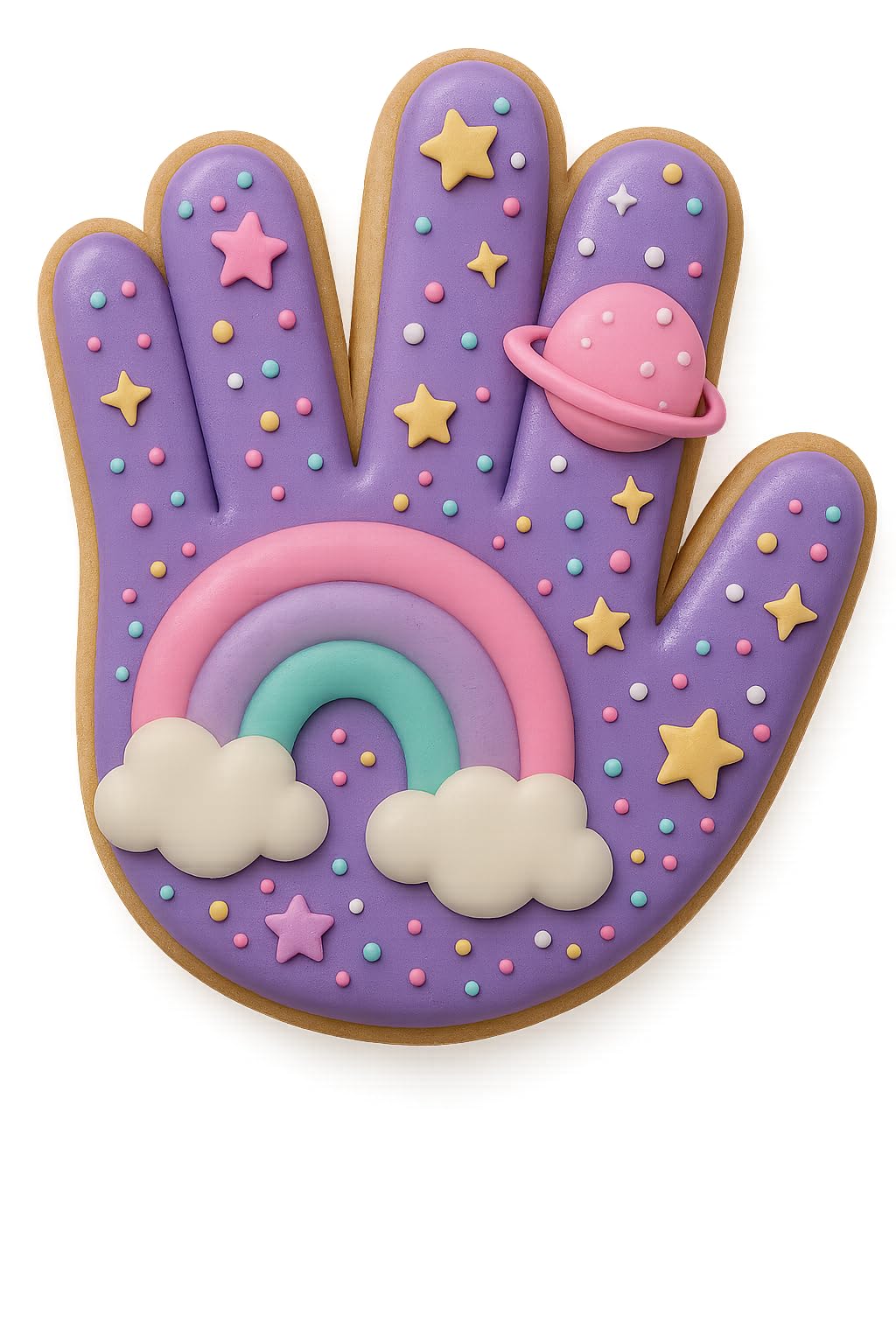 Vulcan Salute Hand Gesture Cookie Cutter 4x3.3" for Baking & Fondant Clay Gifts