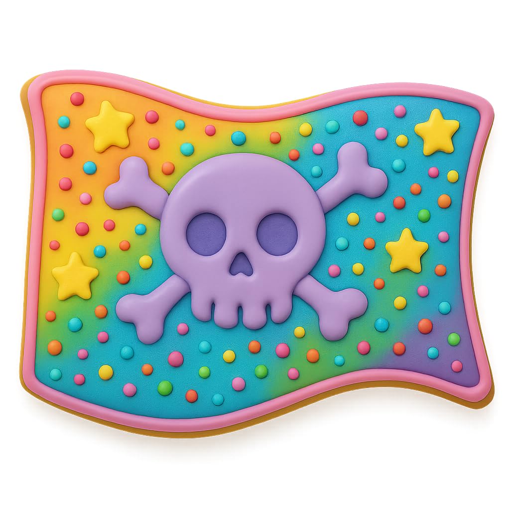 Pirate Flag Cookie Cutter - 4x3.38 Inches, Perfect for Nautical and Pirate-Themed Baking