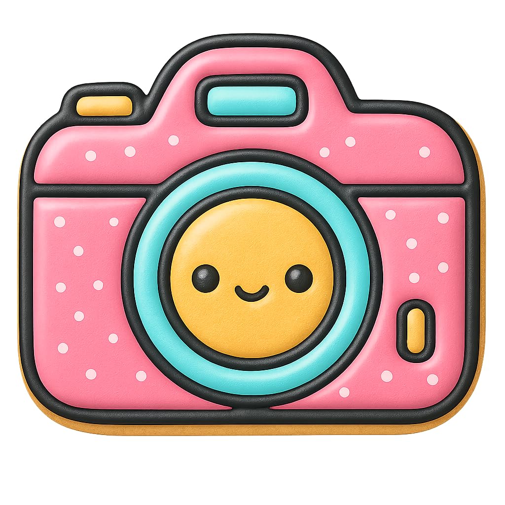 Kawaii Camera Cookie Cutter - 4x3.4" Fun Kitchen Baking Design