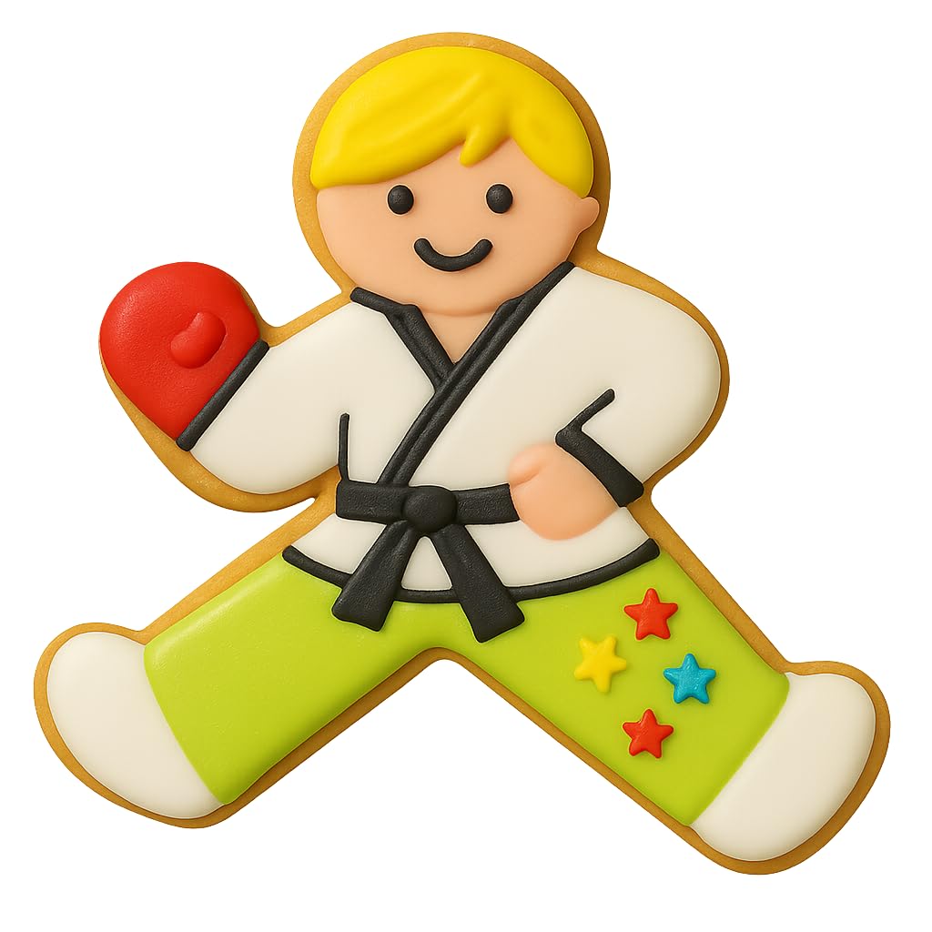 Mighty Gadget Martial Masters Cookie Cutter Collection - 4" Ninja, Karate, and Kung Fu Poses
