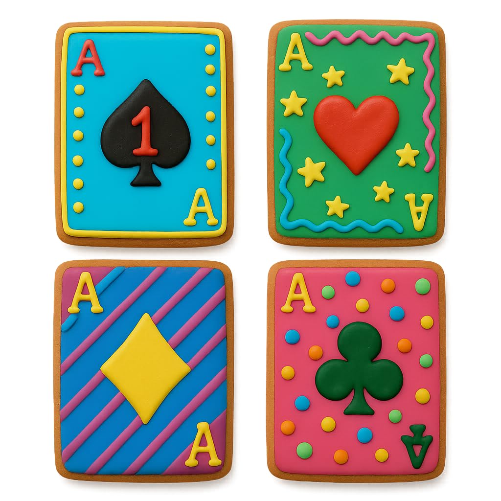 Ace of Hearts Playing Card Cookie Cutter - 4x2.6", Casino & Poker Night Baking Tool