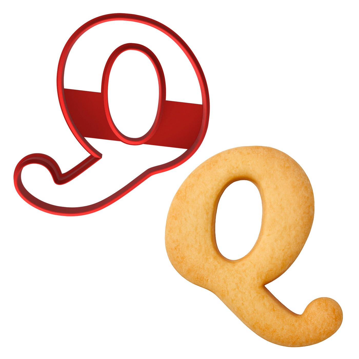 Fancy Cursive Letter Cookie Cutter - 4" Tall Alphabet Baking Mold (Random Color)