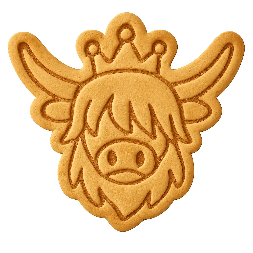 Majestic Highland Cow Cookie Cutter - 4x3.5" Creative Kitchen Fun