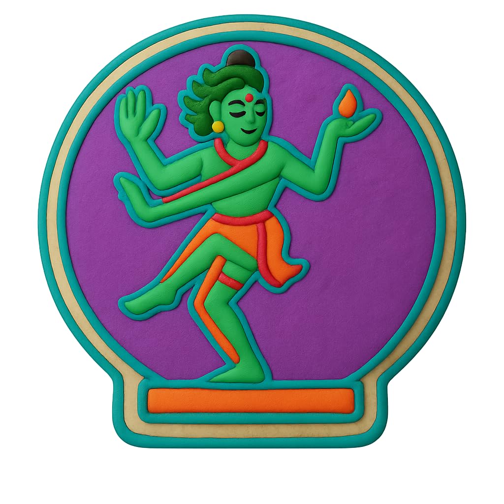 Shiva Nataraja Pose Cookie Cutter - 4x3.9" Creative Kitchen Art Design