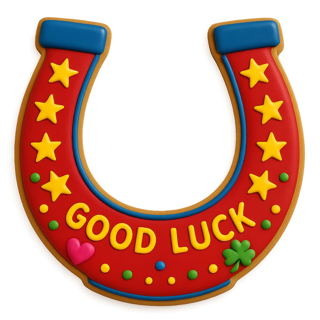 Horseshoe Cookie Cutter & Stamp Set (4x4") - Lucky Baking Tool for Western and Rustic Themes