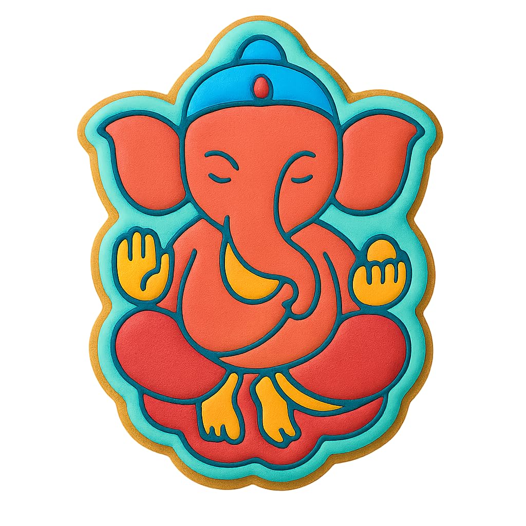 Ganesha Blessings Cookie Cutter - 4x3" Creative Kitchen Design Set