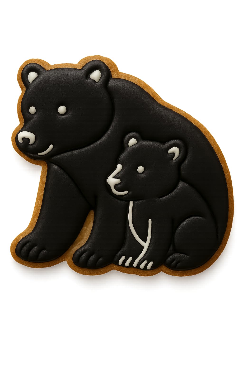 Mother Bear and Cub Cookie Cutter & Stamp - 4x3.83", Adorable Wildlife Animal Design (Random Color)