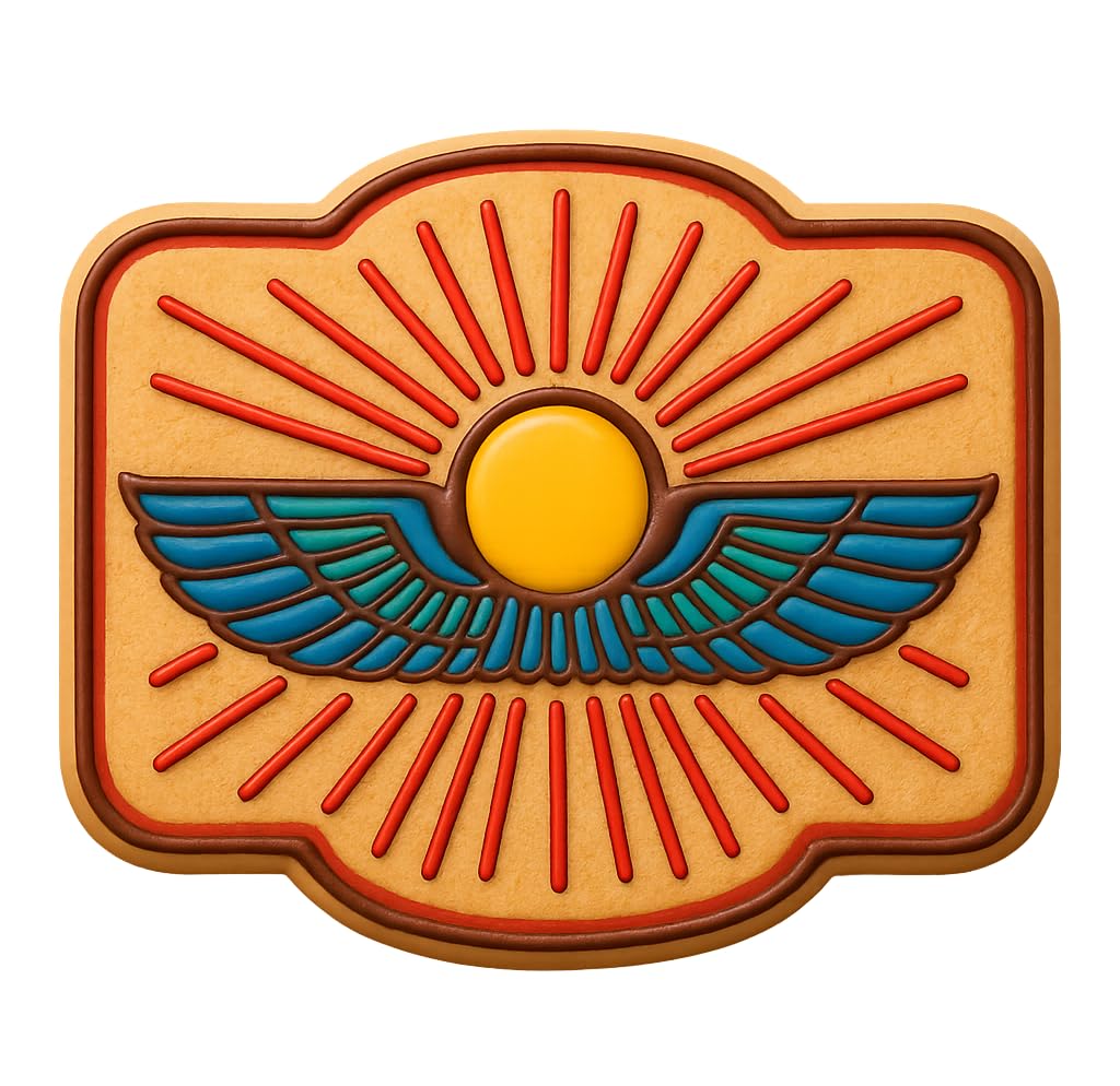 Winged Sun Disk Cookie Cutter - 4x3" Creative Kitchen Design