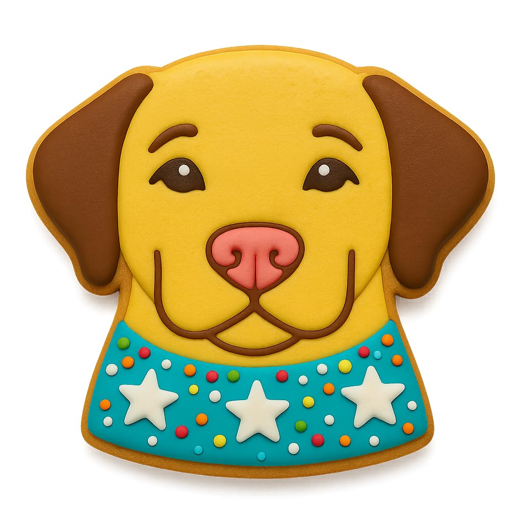 Labrador Retriever Head Cookie Cutter & Stamp - 4x3.38", Pet Treat & Cookie Making Mold (Random Color)