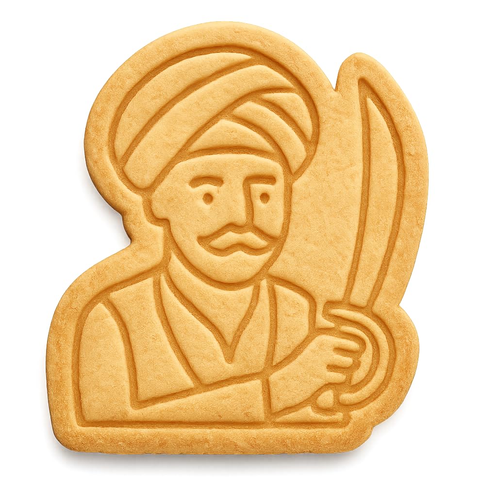 Ali Baba Holding Sword Cookie Cutter - 4x3.5" Creative Adventure Baking Fun