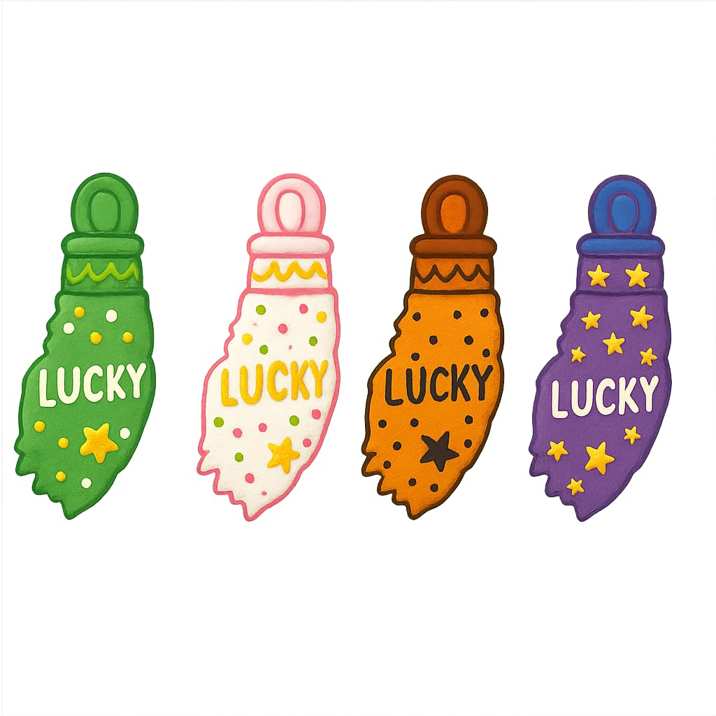 Mighty Gadget Lucky Rabbit Foot Cookie Cutter & Stamp - 4x1.8" Unique Design for Whimsical Treats (Random Color)