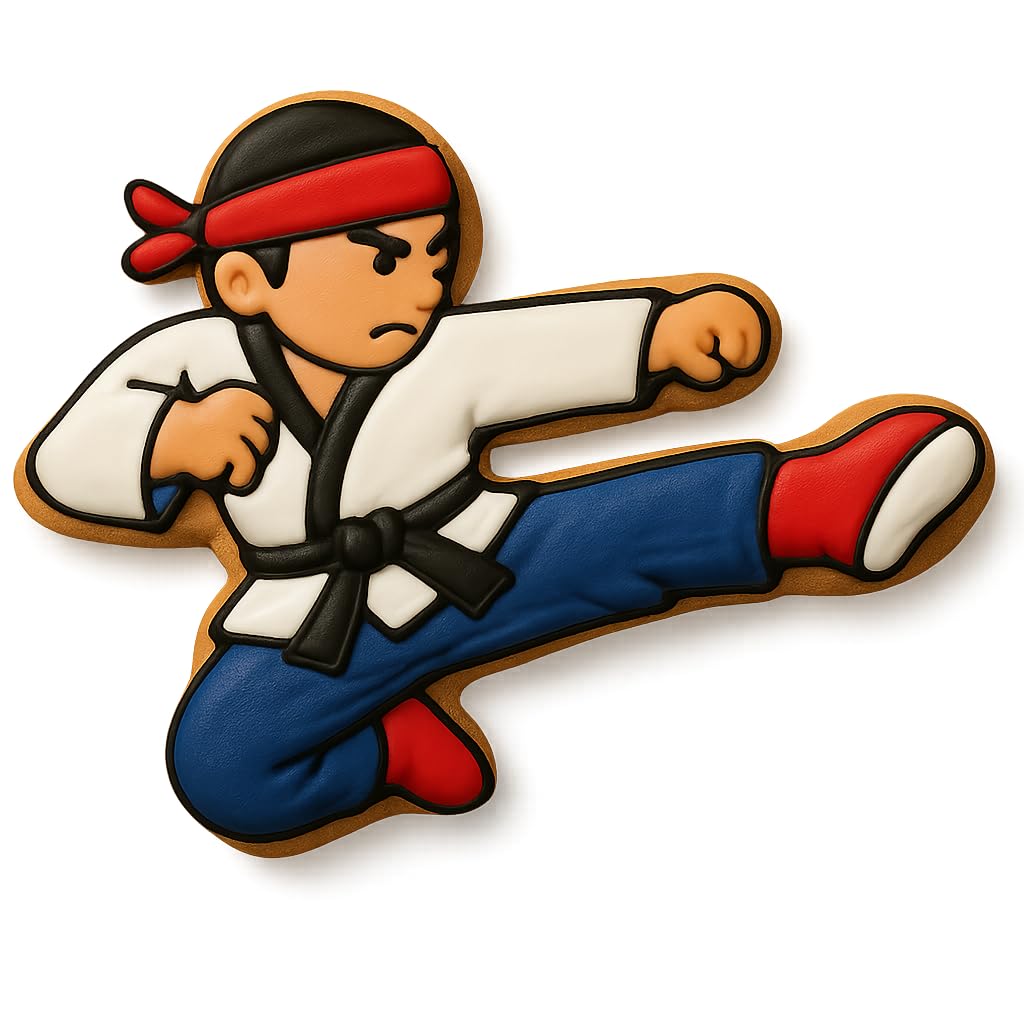 Mighty Gadget Martial Masters Cookie Cutter Collection - 4" Ninja, Karate, and Kung Fu Poses