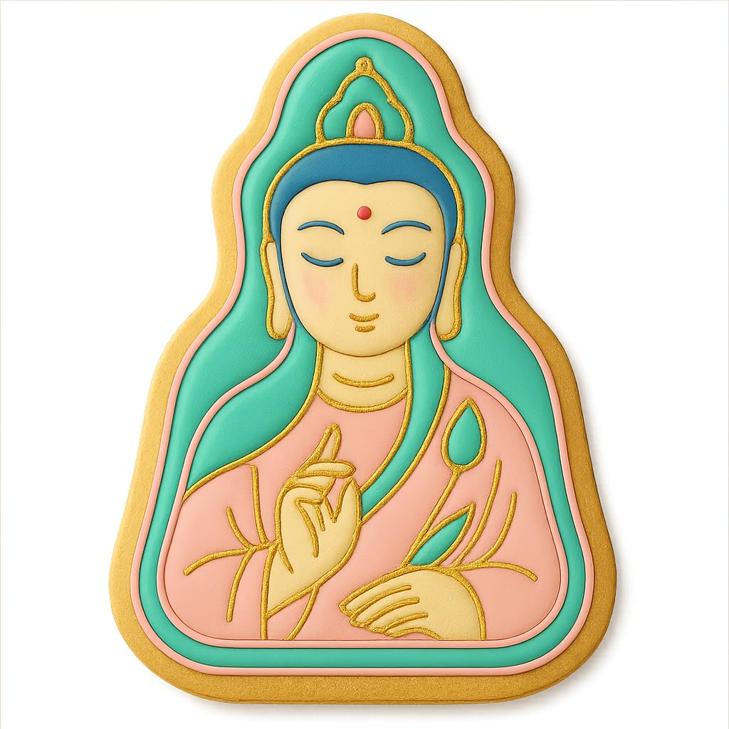 Divine Guan Yin Cookie Cutter - 4x2.8" Quality Home Baking Fun
