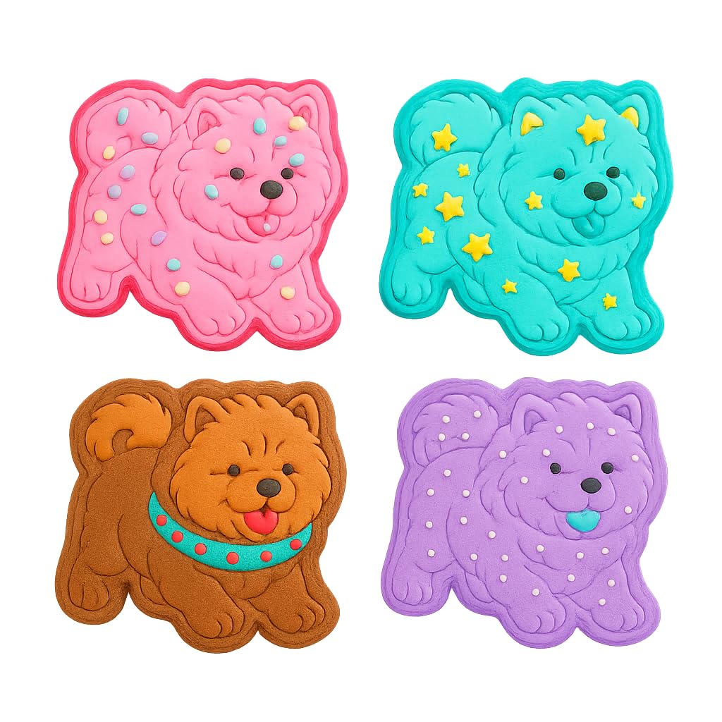 Chow Chow Puppy Cookie Cutter & Stamp 4x3.9" for Baking & Fondant Clay Embosser