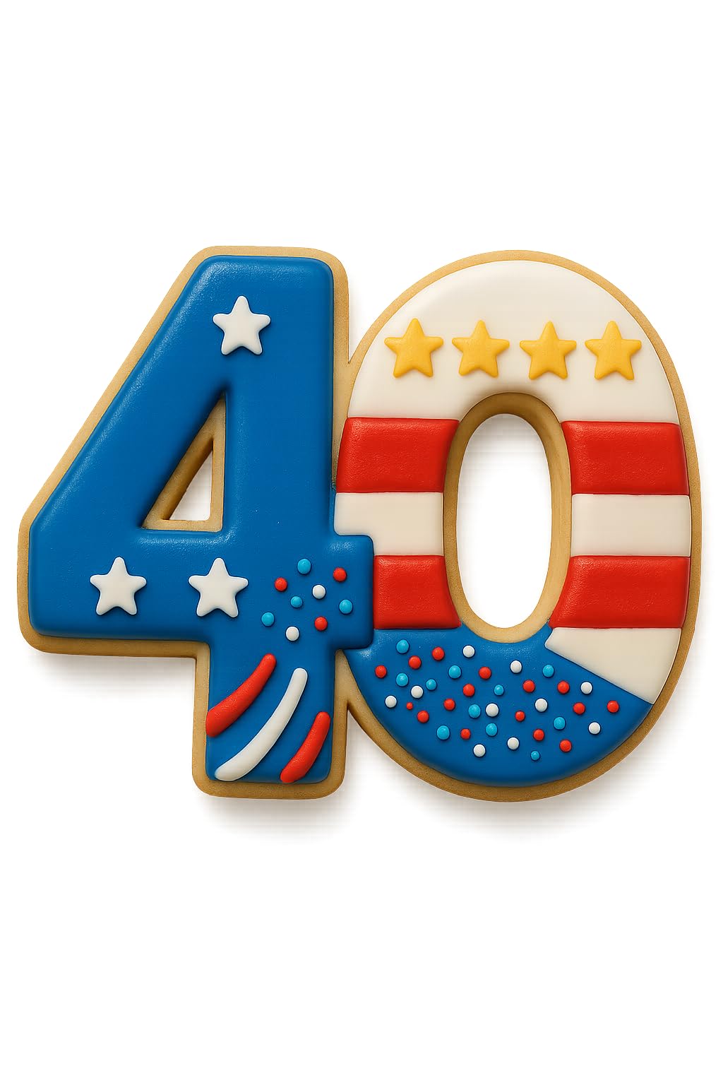 Mighty Gadget Number 40 Cookie Cutter (4x3") - Perfect for 40th Birthdays & Anniversaries (Random Color)
