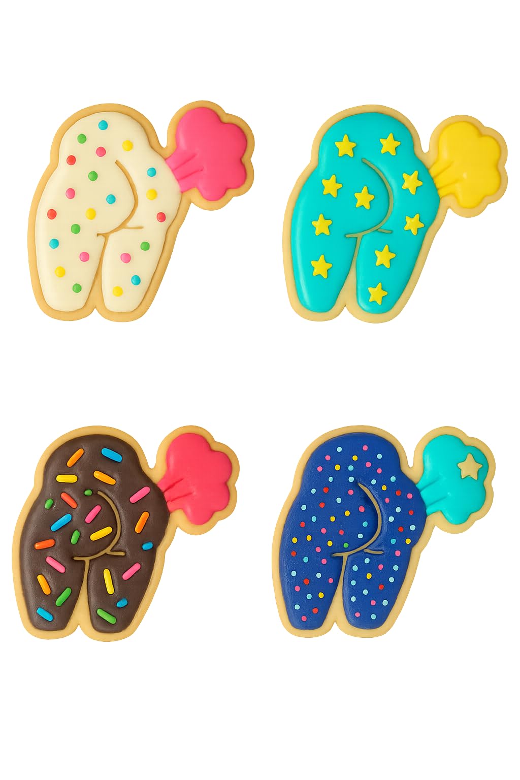 Comic Fart Cookie Cutter & Stamp 4x3.5" for Baking Fondant Clay Embosser Gifts