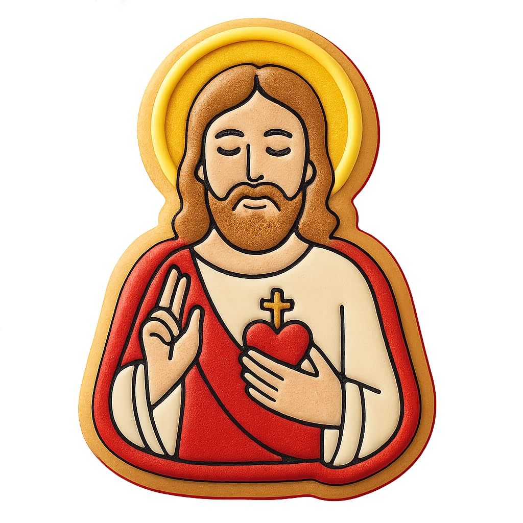 Divine Savior Jesus Cookie Cutter - 4x2.9" Creative Baking Design Set