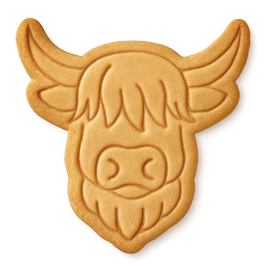 Highland Horns Cookie Cutter - 4x3.1" Premium Party Kitchen Tool