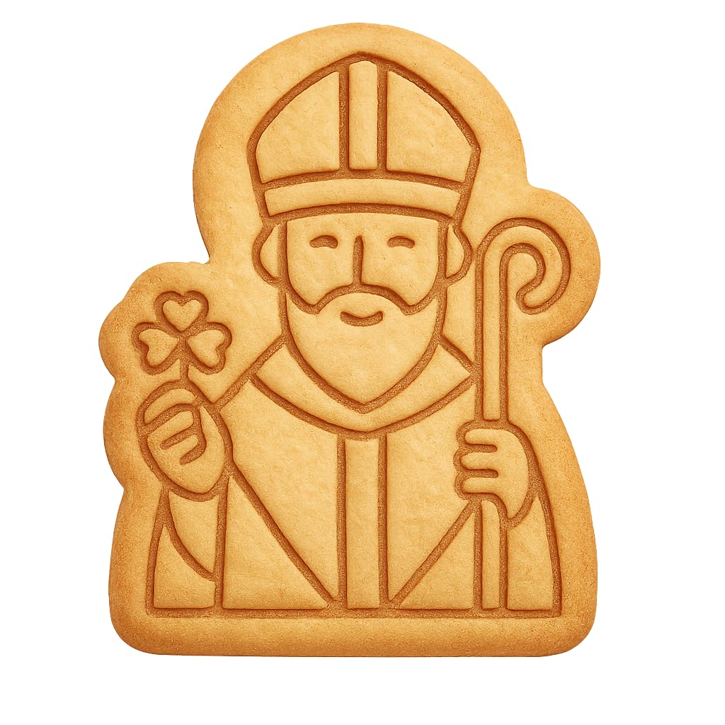 Irish Saint Patrick Cookie Cutter - 4x3.1" Premium Kitchen Tool