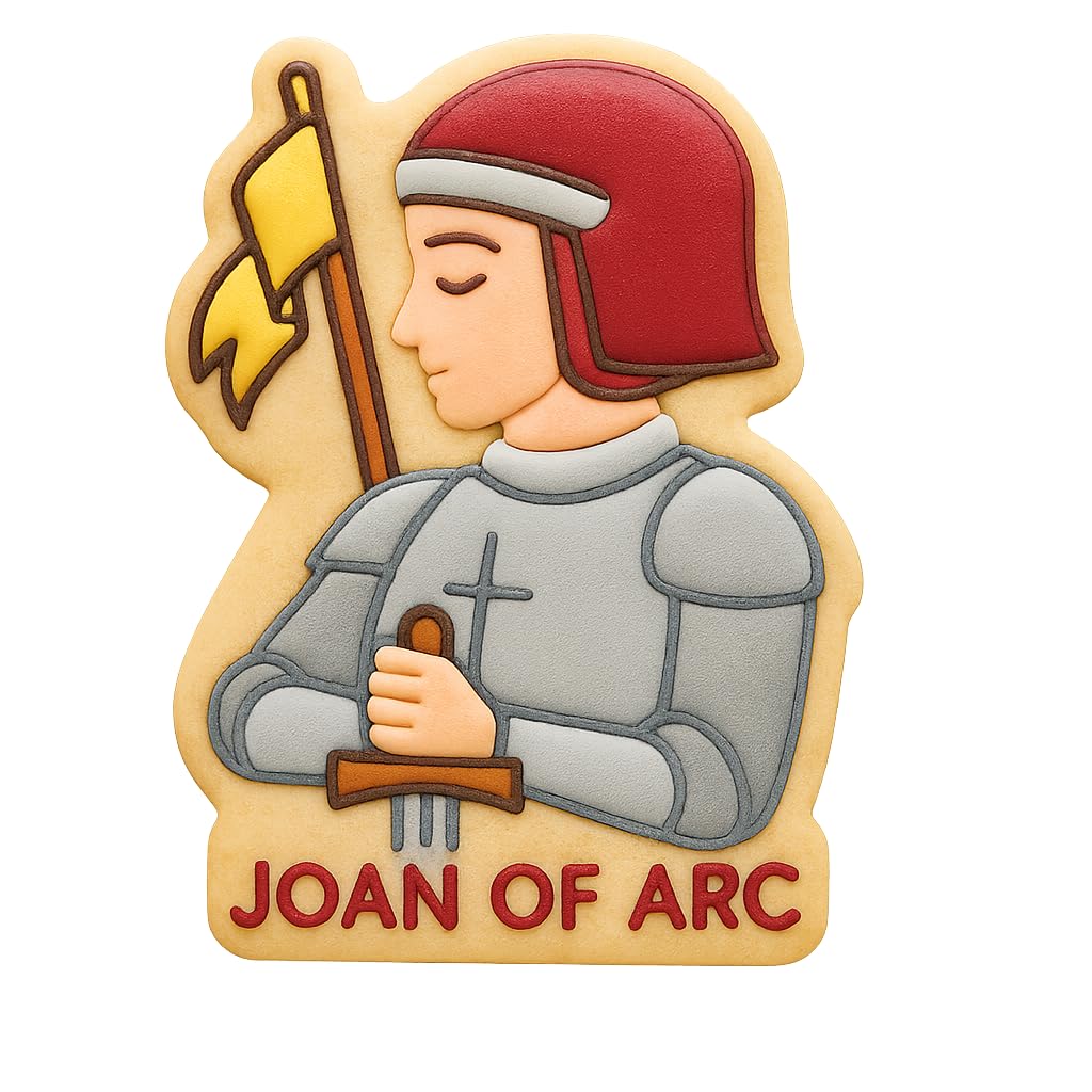 Joan of Arc Warrior Cookie Cutter - 4x2.9" Professional Baking Design
