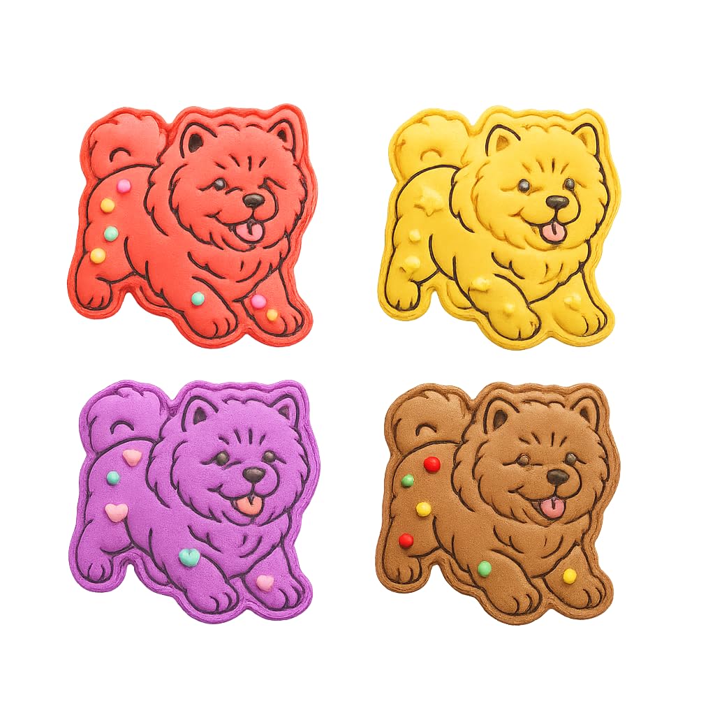 Chow Chow Puppy Cookie Cutter & Stamp 4x3.9" for Baking & Fondant Clay Embosser