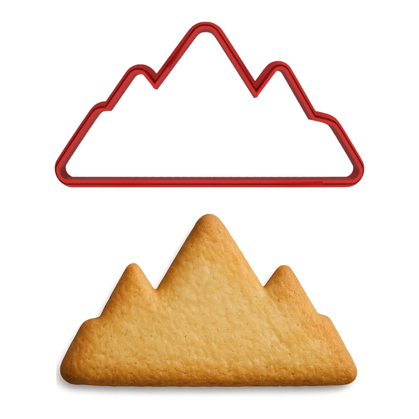 Mountains Cookie Cutter - Easy Push Design, Perfect for Baby Showers, Work Events, Birthday Celebrations, and Baking Enthusiasts (4.25 x 2.25 inches)
