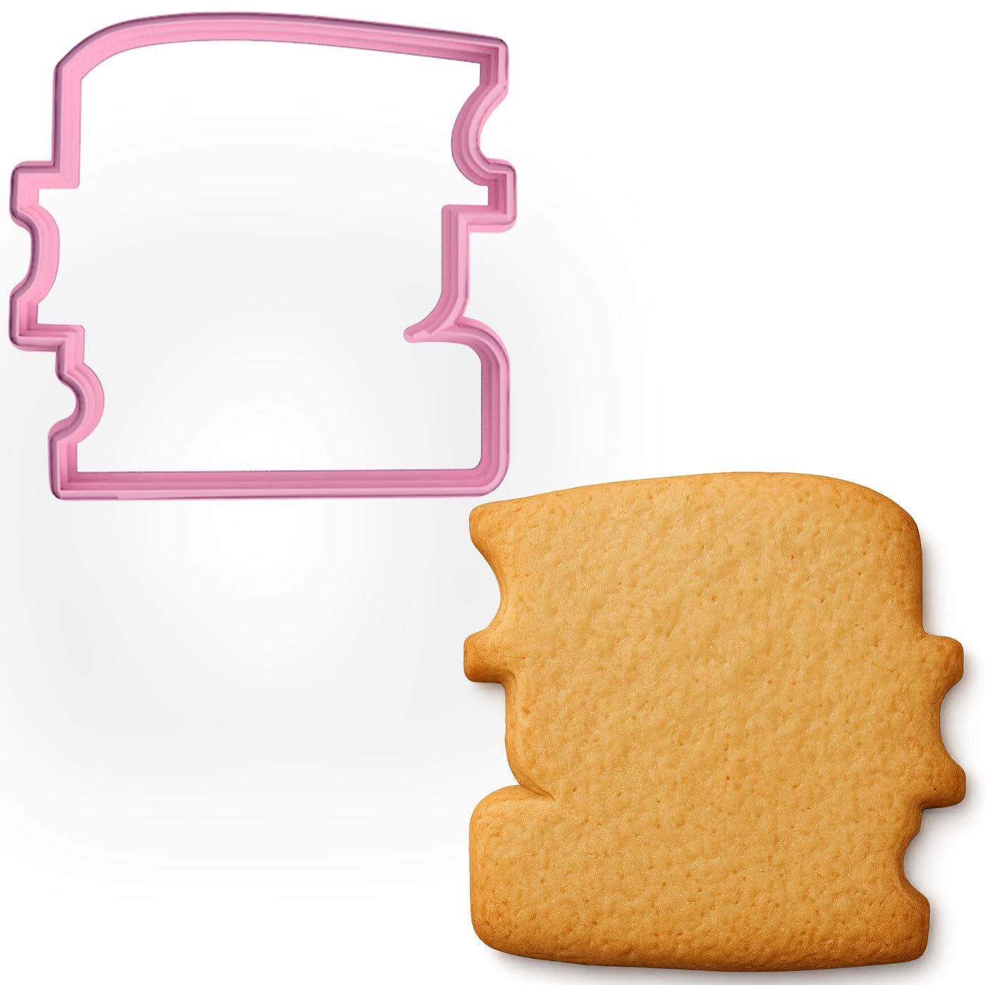 Pink Stacked Books Cookie Cutter – 3.75x3.6" Back to School Book Design for Teachers & Students (Random Color)