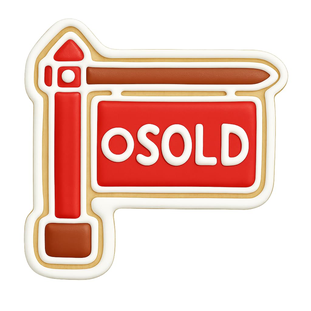 Home Sold Sign Cookie Cutter - 4x3.8" Fun Baking for New Homeowners