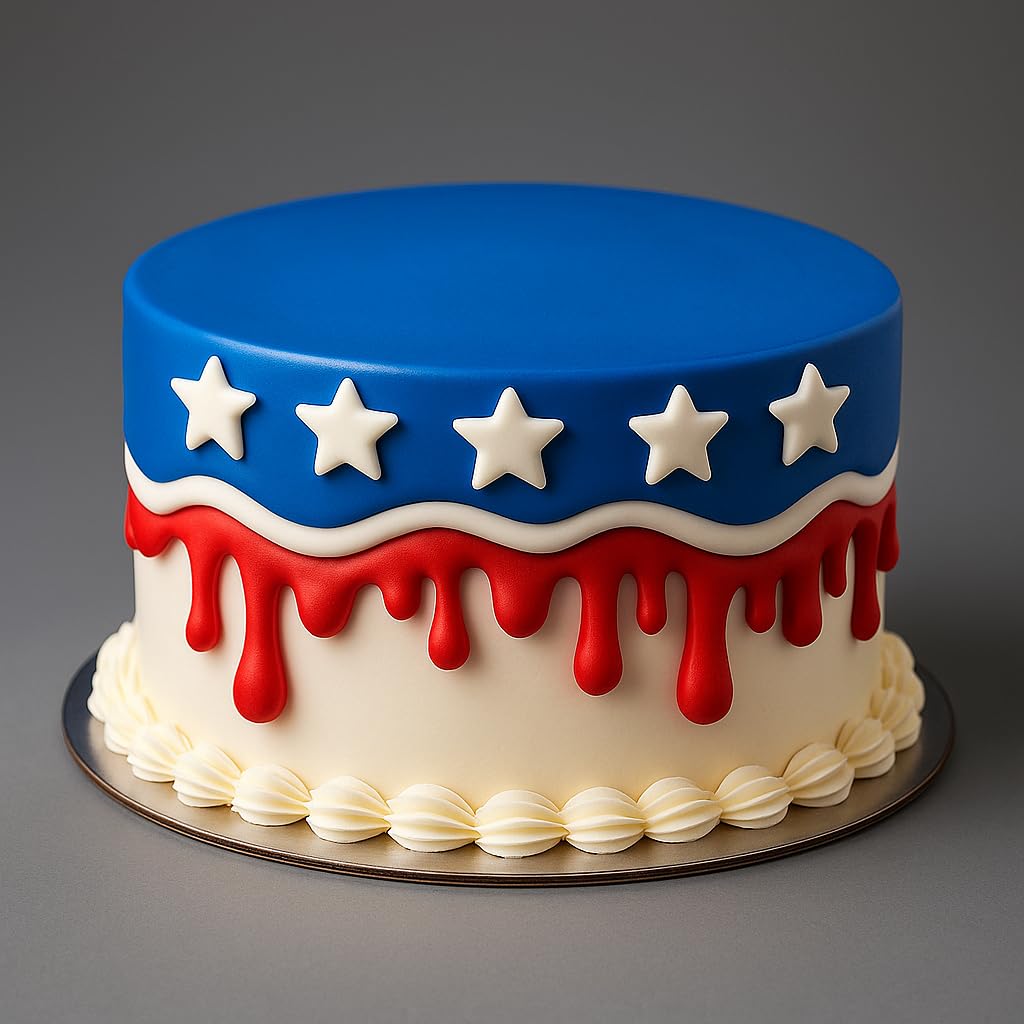 Mighty Gadget Dripping Shape Fondant Cutter (Style 1) 6x2.51" Cake Drip Border & Icing Edge Mold (Random Color)