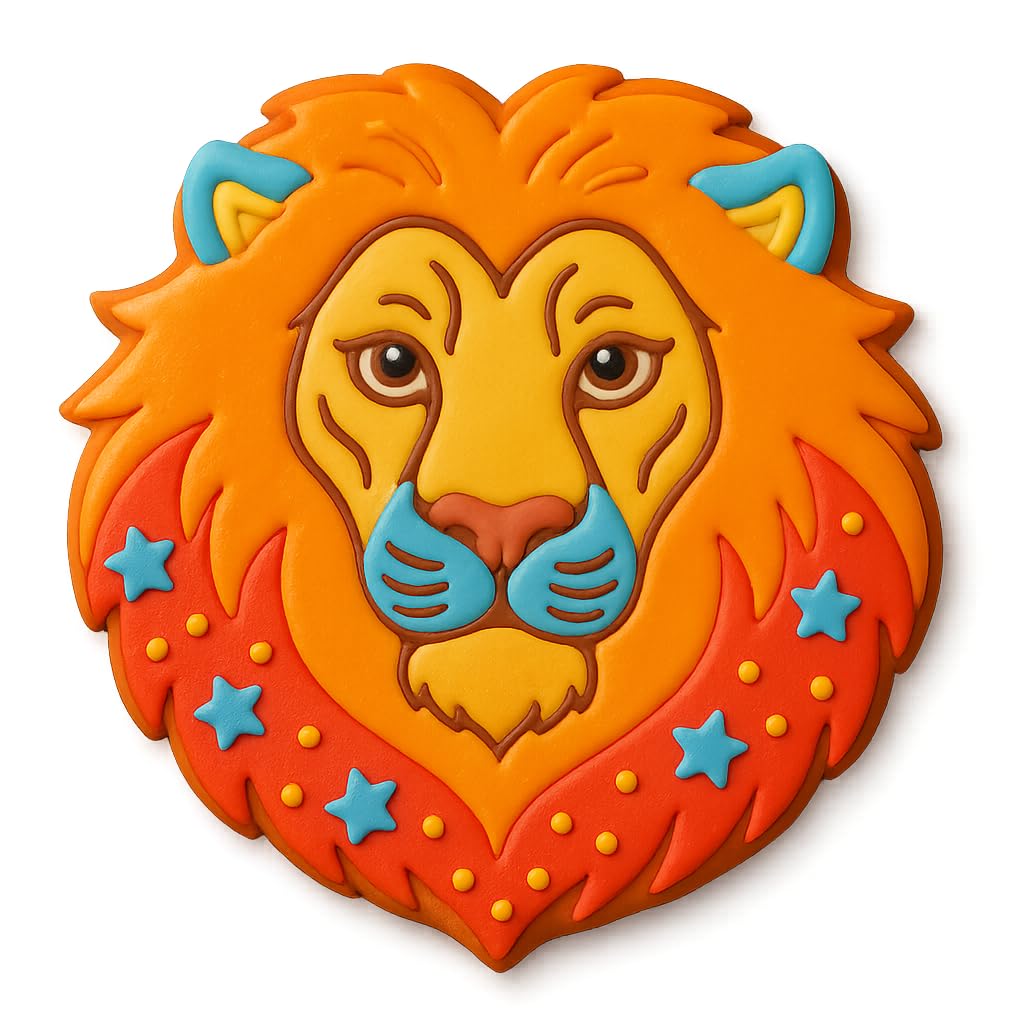 Mighty Gadget Detailed Lion Head Cookie Cutter Stamp - 4x3.49", African Safari Animal Cookie Mold for Bakers & Crafters (Random Color)